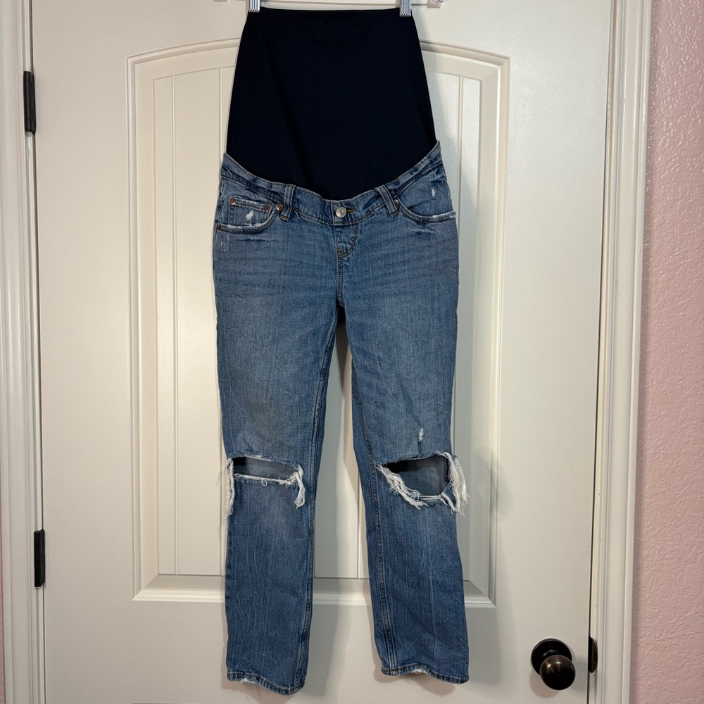 Abercrombie & Fitch Maternity The Ankle Straight Jeans Size 25 0 Short